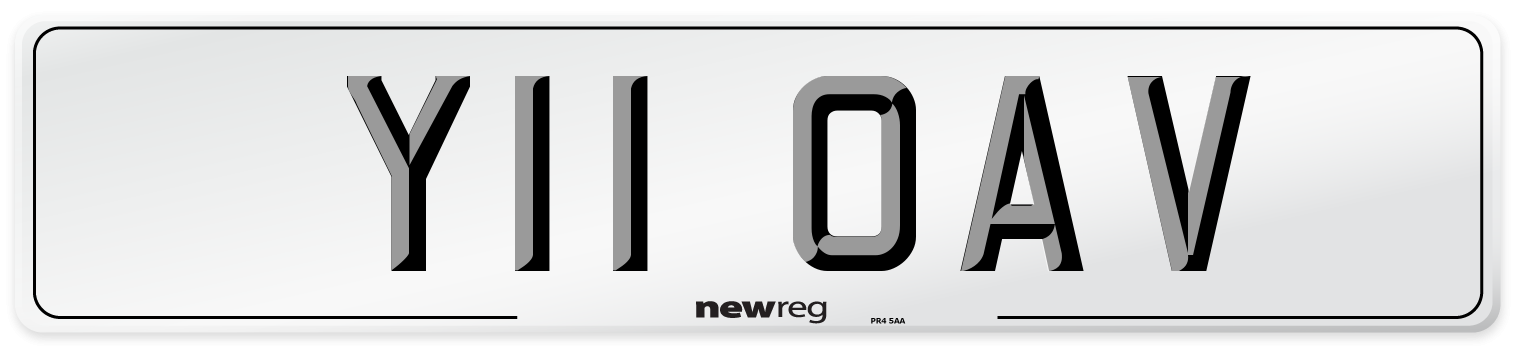 Y11 OAV Number Plate from New Reg
